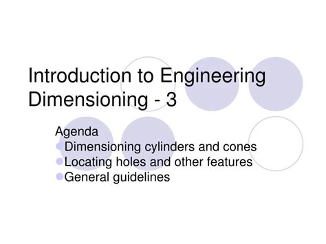 Ppt Introduction To Engineering Dimensioning 3 Powerpoint