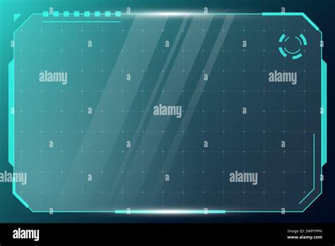 Hud Digital Futuristic User Interface Horizontal Frame Sci Fi High Tech Screen Gaming Menu