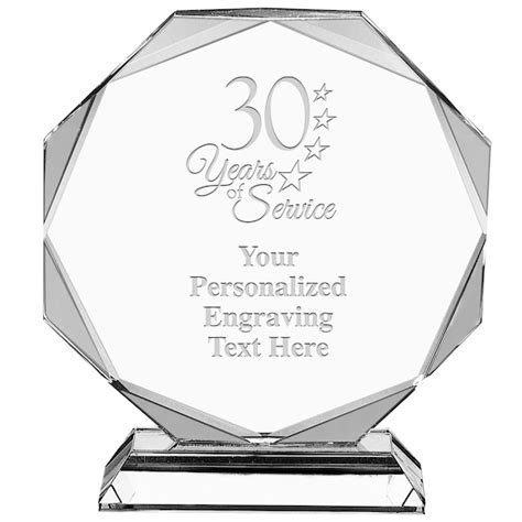 30 Years of Service Award Custom Engraved 30 Year Work - Etsy