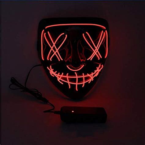 Halloween Scary Mask LED Light Up Purge Mask Co Splay Costume Mask For