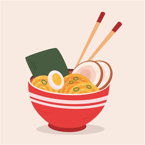 delicious ramen noodles cartoon vector 15291758 Vector Art at Vecteezy