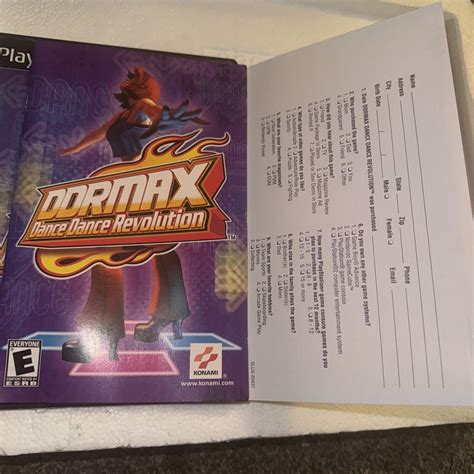 Dance Dance Revolution Ddr Max Playstation Reg Card Complete Cib