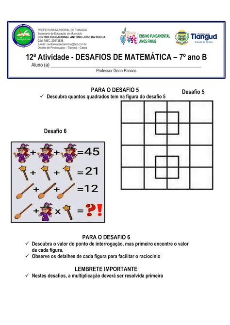 Matemática Do 7º Ano - 8