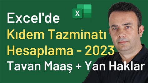 Excel 2023Tazminat Hesaplama Yan Haklar ve Tavan Ücret Kontrollü