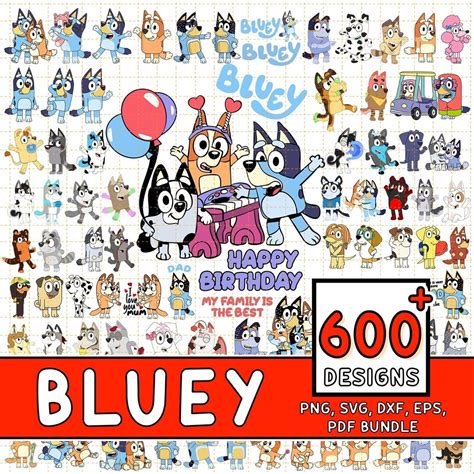 Bluey Theme Pack Bluey Png Bundle Cut Files Bluey Etsy Uk