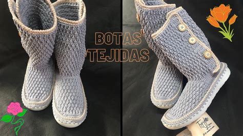 Botas Tejidas A Crochet PASO A PASO Cancheras Y Abrigadas YouTube