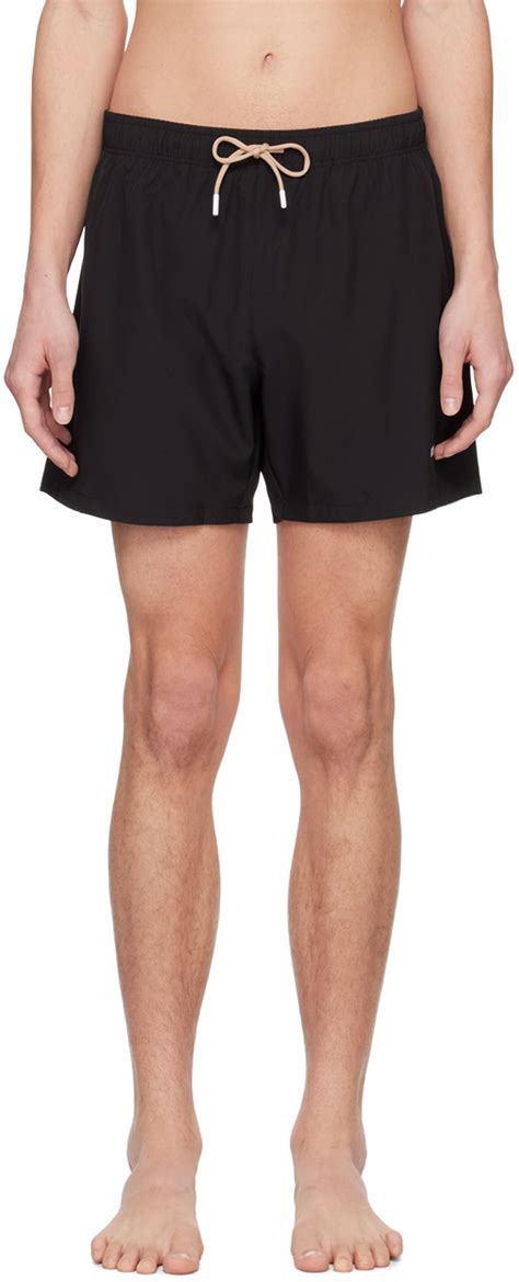 Black Quick Drying Swim Shorts By Boss On Sale