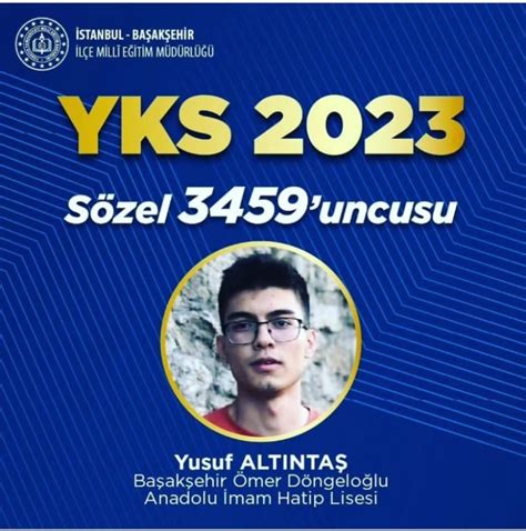 YKS 2023 Gurur Tablomuz Başakşehir Ömer Döngeloğlu Anadolu İmam Hatip