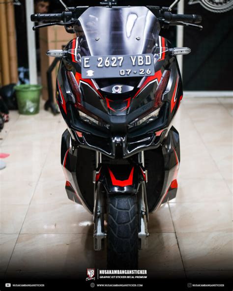 Decal Desain Adv 150 Hitam Merah Fullbody Nusakambangan Sticker