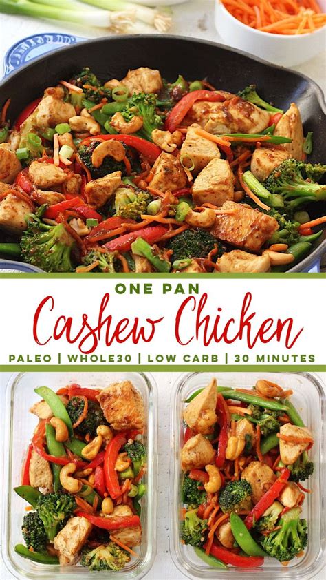 Paleo Cashew Chicken Skillet Whole30 One Pan 30 Minutes Whole Kitchen Sink In 2024 Paleo