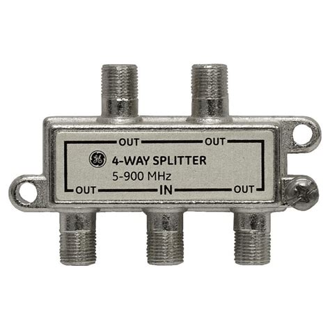 Ge 4 Way Coaxial Signal Splitter 73219 The Home Depot Splitter