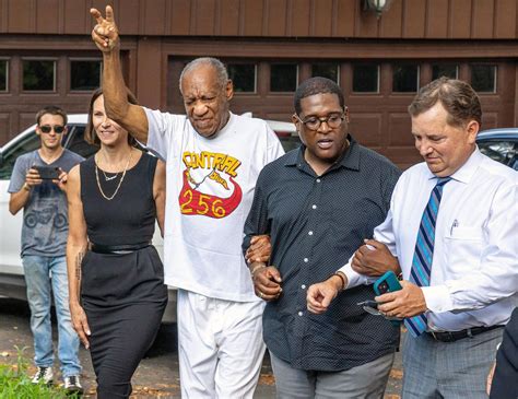 Bill Cosby Flashes Peace Sign In First Photos Since Being Released From