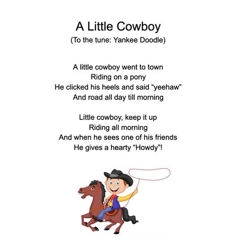 For anyone looking for a "kid friendly" cowboy song, I wrote this cute ...