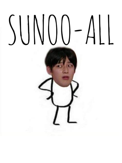 A Poster With The Words Sunoo All Written In Black And White On It