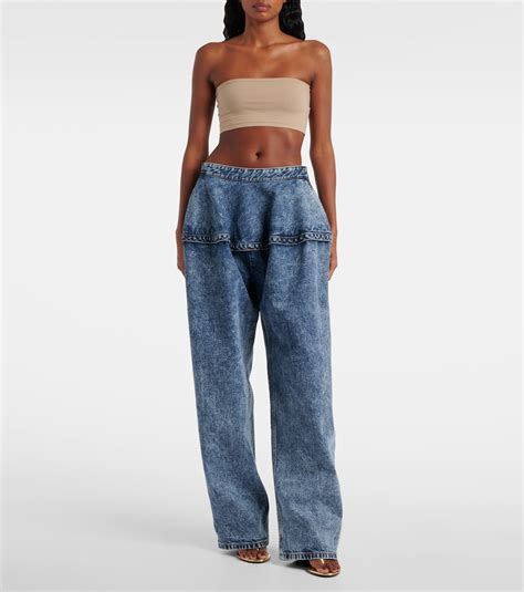 Bandeau Bikini In Beige Alaia Mytheresa