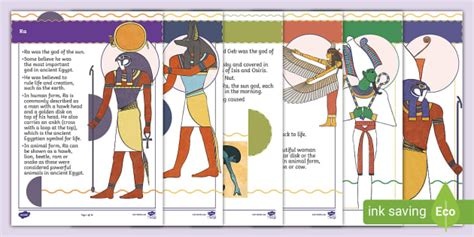 Egyptian Gods And Goddesses Fact Files Professor Feito