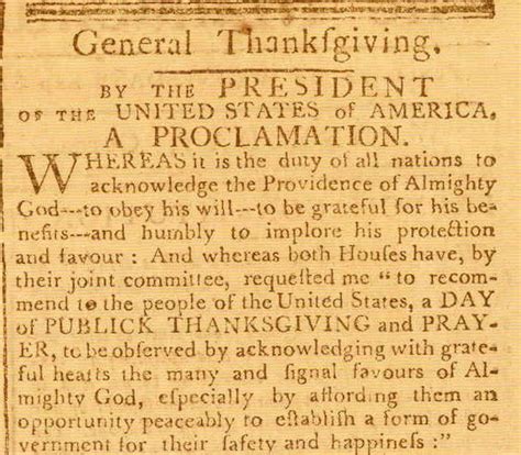 Thanksgiving Proclamation