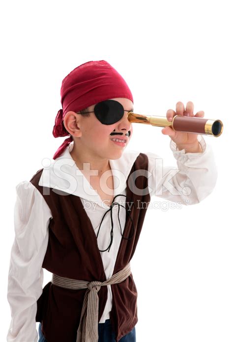 Pirate Looking Through Scope Stock Photo Royalty Free Freeimages