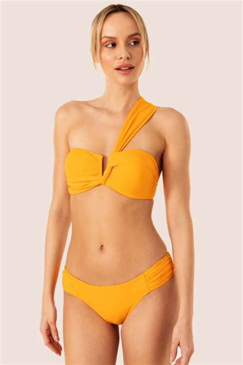 Ayyıldız Hardal Tek Omuz Bikini Takımı Hızlı Kargo