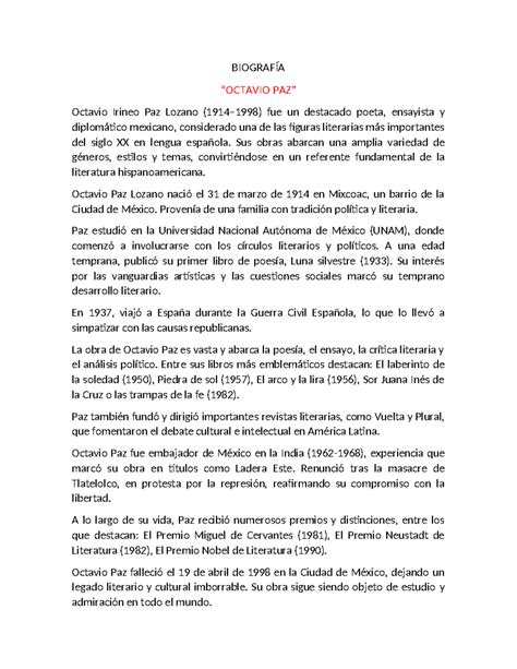 Octavio Paz Biografia 11