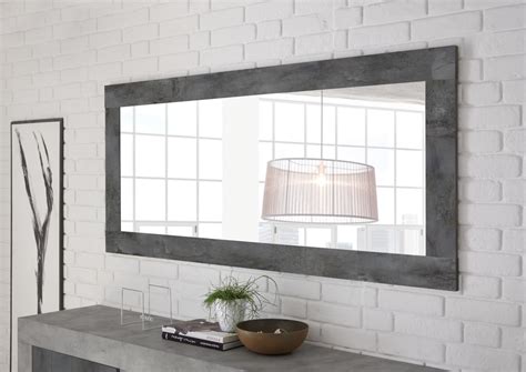 Como Rectangular Mirror Anthracite Finish Mirrors