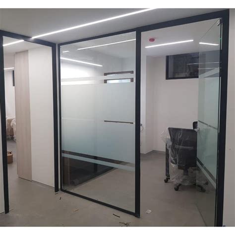 Black 2 44mm Aluminium Glass Office Partition At Rs 480 Sq Ft In