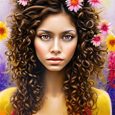 Stunning 8k Latina Woman Oil Painting Creative Fabrica