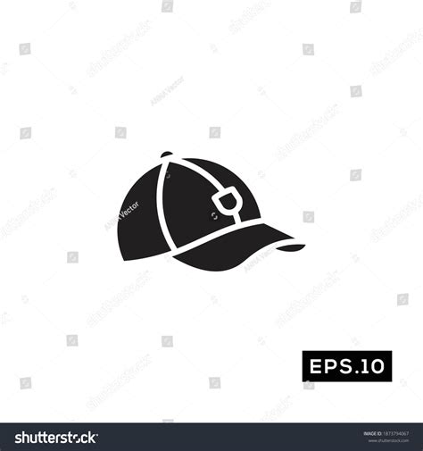 Baseball Cap Icon Baseball Silhouette Sign Stock Vector (Royalty Free ...