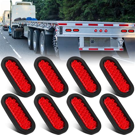 Buy 8 PCS 6 Oval LED Trailer Tail Lights 24 LED Trailer Marker Lights