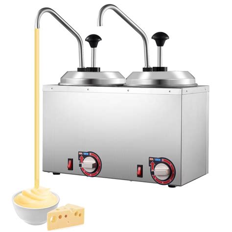 Hot Fudge Warmer With Pump Temperature Range For Melting Cheese Chocolate And Caramel