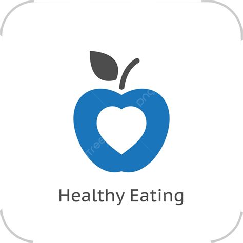 Healthy Eating Icon Flat Design Care Pictogram Healthy Eating Vector