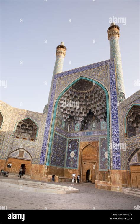 Main Entrance To Shah Mosque Imam Mosque Isfahan Iran Stock Photo