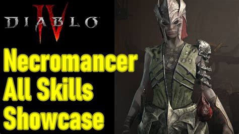 Diablo Necromancer Skill Tree All Skills Showcase Youtube