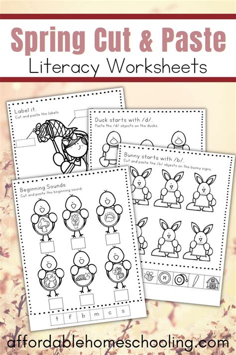 Spring Cut And Paste Worksheets Free Printables