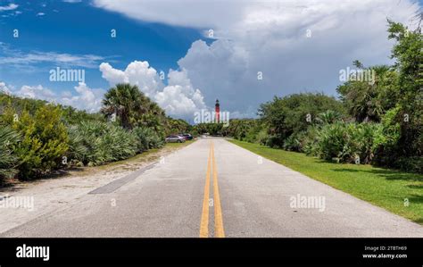 Scenic Road To Ponce De Lion Inlet Lighthouse In Daytona Beach