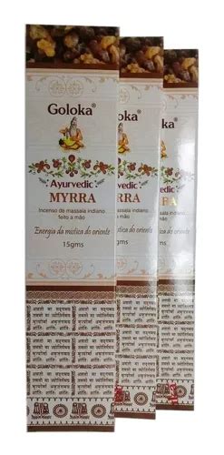 Incenso Goloka Ayurvedic Massala Myrra Mirra 3un 15g MercadoLivre