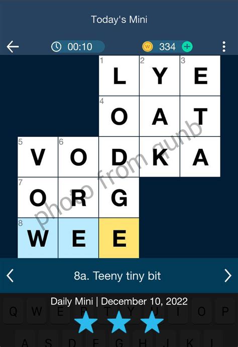 Daily Themed Mini Crossword December 10 2022 Answers