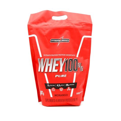 Whey Protein 100 Pure Morango 907g Cerealista Online