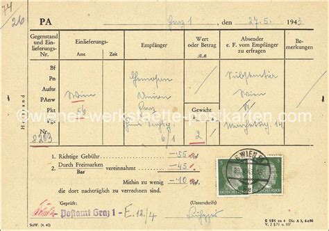 Formular Wien Nachverrechnung Eines Paketes Wiener