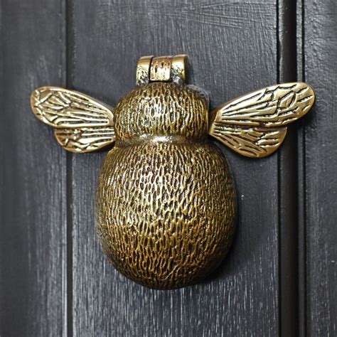 Antique Brass Bumblebee Door Knocker Black Country Metalworks