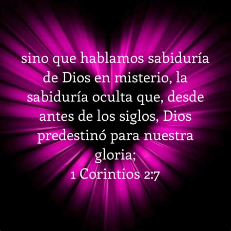 Corintios Sino Que Hablamos Sabidur A De Dios En Misterio La