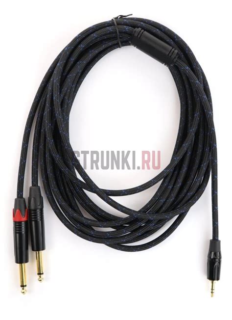 Аудио Y-кабель jack 3.5мм -> 2 x jack 6.35мм, 3 м, AuraSonics J35Y2J63 ...