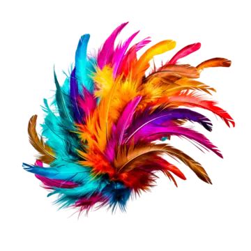 Festival De Máscara De Carnaval De Plumas De Color Arcoíris PNG