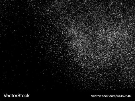 Abstract White Grainy Texture Isolated On Black Vector Image