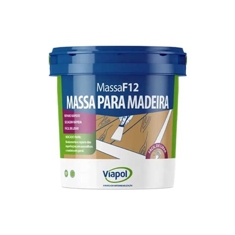 Massa Para Madeira F12 Reparos E Rejuntamento 400g Branco Viapol Os