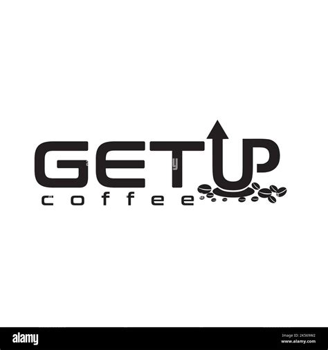 get up coffee exclusive logo design inspiration Stock Vector Image ...