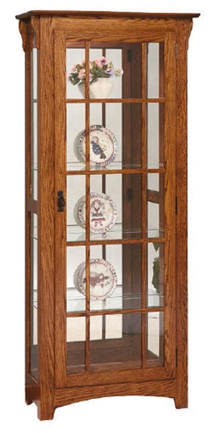 Hardwood Mission Curio Cabinet From Dutchcrafters Amish Furniture