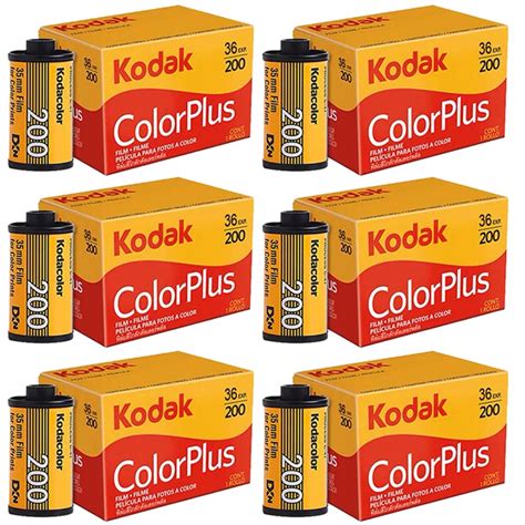 6 Rolls KODAK ColorPlus 200 Film 35mm Color Film 36 Exposure Per Roll