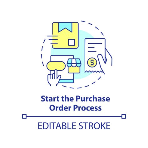 Start Purchase Order Process Concept Icon Step For Procurement