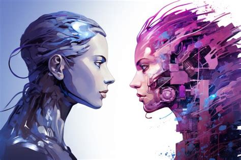 Premium Photo | Face artificial intelligence